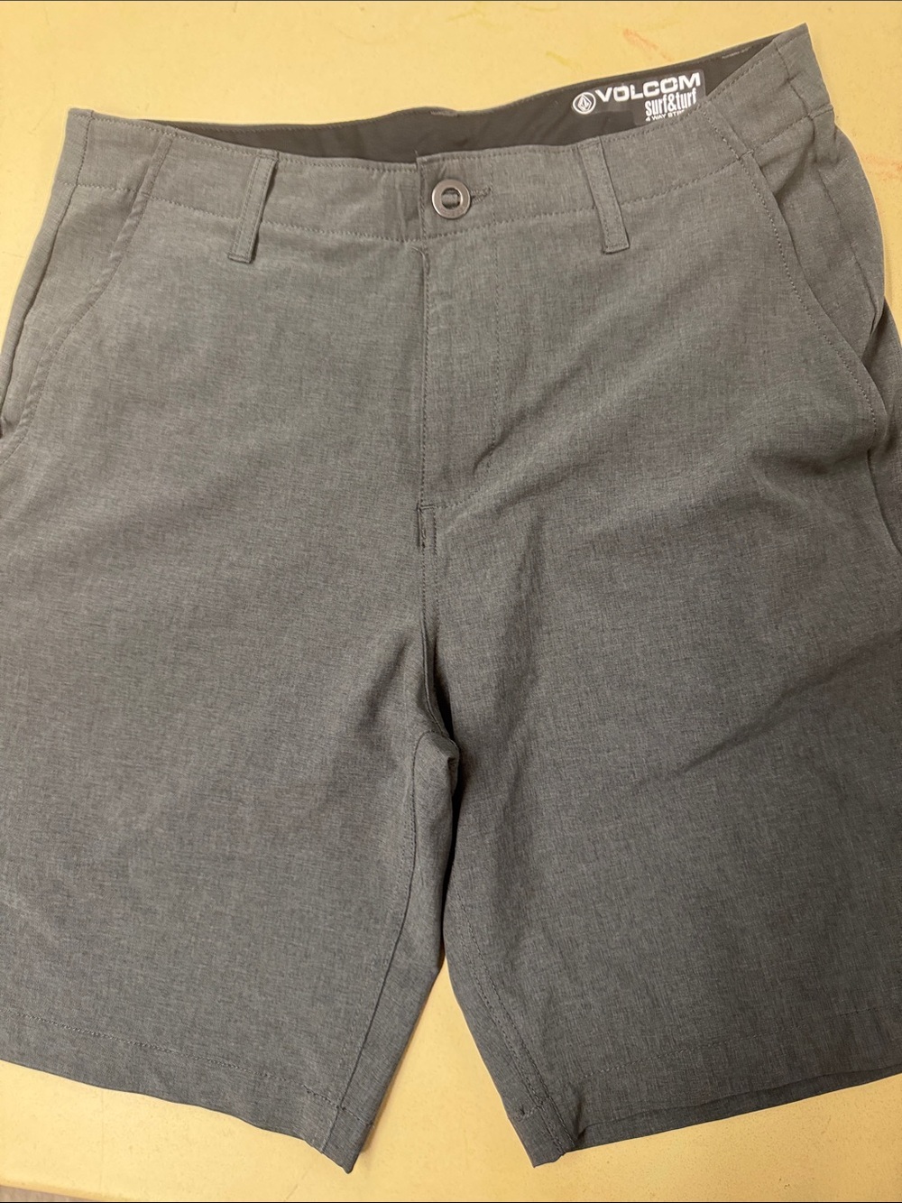 Volcom Men’s Charcoal Flat Front Shorts